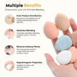 Gleva Mini Finger Puffs 6 pcs Finger Triangle Makeup Puff, Blender Sponge, Soft Cosmetic Finger Mini Powder Puff, Perfect for Foundation, BB Cushion, Cream, Concealer & Powder - Image 5