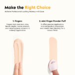Gleva Mini Finger Puffs 6 pcs Finger Triangle Makeup Puff, Blender Sponge, Soft Cosmetic Finger Mini Powder Puff, Perfect for Foundation, BB Cushion, Cream, Concealer & Powder - Image 8