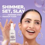Hilary Rhoda Shimmer Stay Makeup Fixer | Infused with Aloe Vera | Cruelty-Free & Vegan | Keeps Makeup Intact | Hydrates, Soothes & Refreshes Skin - 80m (Gold - Shade 01) - Image 3