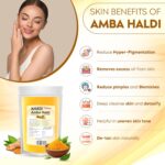 Khadi Omorose Kasturi Haldi (Amba Haldi) Powder | For Glowing Skin | 100 Gm - Image 3
