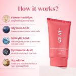 Clayco Detan Rice Face Pack with AHA & BHA | Brightening D-Tan Face Pack with Salicylic Acid for Tan Removal, Acne & Oily Skin | Exfoliating Rice & Clay Face Mask for Clear, Smooth & Glowing Skin | 50g - Image 5