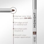 RENEE Midnight Kohl Pencil- Brown | Waterproof, Smudge-proof Kajal With Sharpener | Matte Finish, Long-lasting Upto 24 Hours | One-swipe Application With Vitamin E | 1.5 g - Image 5