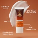 Prismos Beauty Sunscreen for Men & Women | SPF 30 for Oily Skin | Lightweight, Non-Greasy & Non-Comedogenic | With Aloe Vera & Vitamin E | Suitable for All Skin Types – 50ml - Image 5