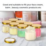 Nsb Herbals Round Empty Glass Cosmetic Cream Container/Jars With Golden Cap And White Inner Lids For Creams, Balms, Face Scrub, Body Cream Etc (25 G, Pack Of 3) - 30 Ml - Image 7