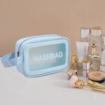 PVC Makeup Bag Travel Toiletries Organizer Cosmetic Bags Wash Bag Pouch for Travel Kit Toiletry Bag Portable Organizer Case Carry Pouch for Women Bathroom Set of 3 (Multi-Colors) - Image 12