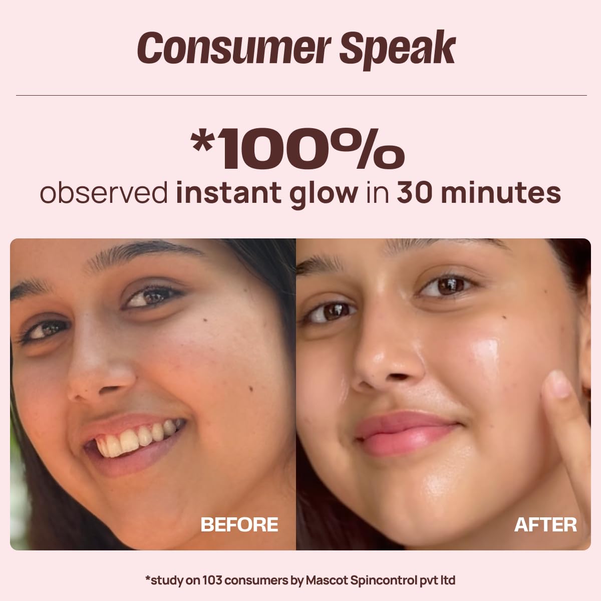 Sammmm GLOW Boosting Hydrating Face Moisturizer with UV Shield(50g) | Lightweight & Oil-Free | Moisturizer Gel for Korean Glass Skin | Made with Hyaluronic Acid, Niacinamide For All Young Skin Types - Image 4