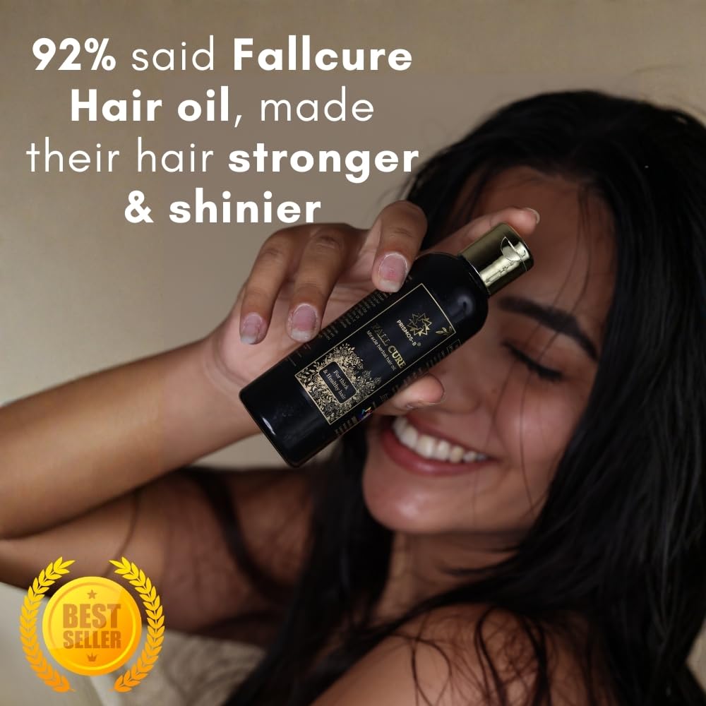 Prismos Beauty Fallcure Hair Oil For Winter 100ml | Bhringraj, Amla & Hibiscus Scalp Oil for Hair Growth | Anti Hair Fall Solution | Non-Sticky Oil for Men & Women | Suitable for All Hair Types - Image 3