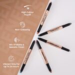 Swiss Beauty Chrome & Matte Twin Eyeshadow Stick | Mix of Matte and Shimmer | Easy to blend, non creasing eyeshadow | 24 Hour Stay | Shade- Cinnamon Crush, 2g - Image 3