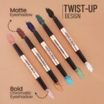 Swiss Beauty Chrome & Matte Twin Eyeshadow Stick | Mix of Matte and Shimmer | Easy to blend, non creasing eyeshadow | 24 Hour Stay | Shade- Cinnamon Crush, 2g - Image 4