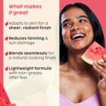 PLIX - THE PLANT FIX Watermelon Tint Twist Color-Adapting Sunscreen | For light coverage & instant glow | SPF 50 PA++++ Medium Sunlit Glow - Image 3