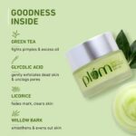 Plum Green Tea Renewed Clarity Night Gel Mini | Hydrates Skin & Fights Acne | Lightweight, Quick-Absorbing, Non-Sticky Gel Texture | Oily, Acne-Prone Skin | 100% Vegan(15ml) - Image 4