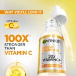 Garnier Vitamin C + Face Serum for Skin Brightening & Anti-Dark Spots|100X Stronger than Vit C |2% Niacinamide 0.5% Salicylic Acid/BHA |Suitable for Oily, Dry, Sensitive Skin |For Men & Women 30ml - Image 4