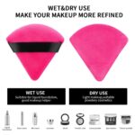 My Colors 6 Pieces Powder Puff Soft Face Triangle Makeup Puff for Loose Powder Body Cosmetic Foundation Sponges Beauty Blender Makeup Tool Multicolors - Image 4