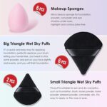 My Colors 6 Pieces Powder Puff Soft Face Triangle Makeup Puff for Loose Powder Body Cosmetic Foundation Sponges Beauty Blender Makeup Tool Multicolors - Image 5
