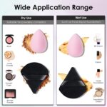 My Colors 6 Pieces Powder Puff Soft Face Triangle Makeup Puff for Loose Powder Body Cosmetic Foundation Sponges Beauty Blender Makeup Tool Multicolors - Image 6