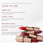 HYUE Velvette Kiss Matte Bullet Lipstick | Bare Affair | Feather Light & Powder Finish | Long-Wear Intense Color | with Jojoba, Almond & Gooseberry | Smudge-Proof, Travel-Friendly, Precision Tip - Image 4