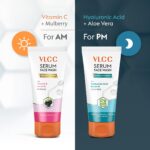 VLCC Vitamin C & Mulberry Serum Facewash - 150 ml to Reduce Blemishes & Brighten for AM | with Free Hyaluronic Acid & Aloe Vera Serum Facewash - 150 ml to Strengthen Skin Barrier for PM (B1G1) - Image 3