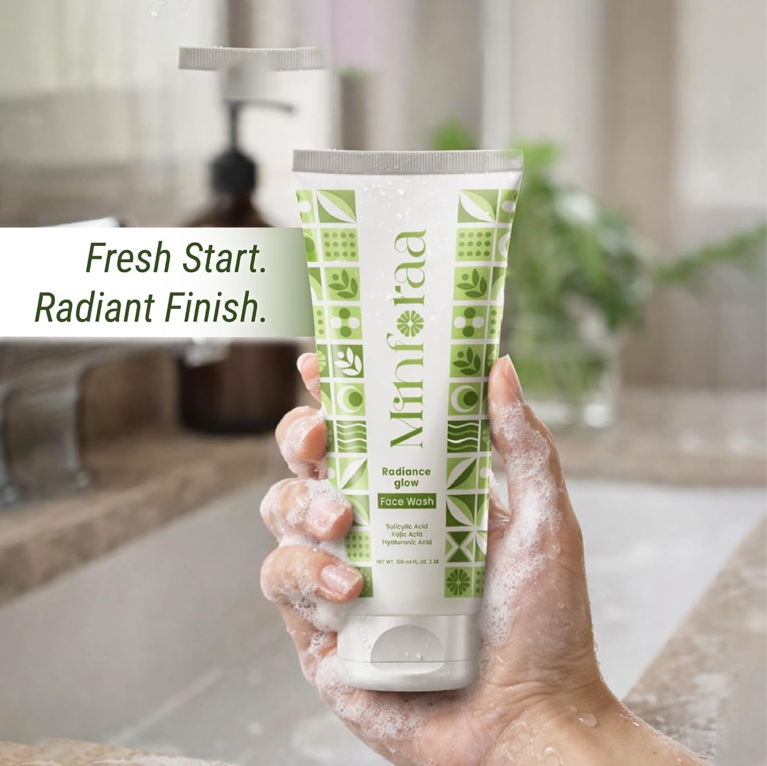 Skin Brightening Face Wash 100ml for Men & Women | Radiance-Boosting Hydrating Cleanser | Reduces Pigmentation, Acne & Dark Spots | Suitable for All Skin Types | Glow-Enhancing Formula - Image 5