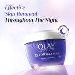 Olay Retinol24 Max Night Cream l Visibly Reduces Fine Lines in 7 Nights | Max Repair, Max Hydration l No Redness or Irritation | Fragrance Free l Normal, Oily, Dry and Combination Skin l 50g - Image 6