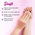 RENEE Nail Paint Remover Wipes, Easy & Hassle Free Nail Polish Removal, Keeps Nails Moisturized & Nourished, Acetone Free, Travel Friendly, Enriched With Vitamin E, Almond Oil & Glycerin, 50 Wipes - Image 3