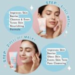 Glamveda Korean Rice & Ceramide 8 Step Weekly Skincare Routine For Women | Face wash, Peel Off Mask, Toner, Serum, Under eye cream, Moisturizer, Sunscreen & Body Lotion | Skin Brightening - Image 3