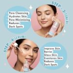 Glamveda Korean Rice & Ceramide 8 Step Weekly Skincare Routine For Women | Face wash, Peel Off Mask, Toner, Serum, Under eye cream, Moisturizer, Sunscreen & Body Lotion | Skin Brightening - Image 4