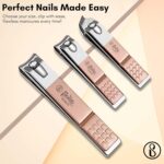 Beauté Secrets Manicure Kit, pedicure tools for feet, Nail Clipper, Manicure Pedicure kit for women and Men, 18 Pieces,Perfect Gifts for Women and Men (Rose Gold) - Image 4