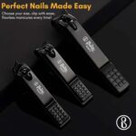 Beauté Secrets Essentials Manicure Set Nail Clippers, Stainless Steel Nail Scissors Grooming Kit, Acne needle, Blackhead Tool Leather Travel Case (Yellow) - Image 7