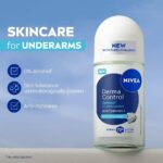 NIVEA Derma Control Defend Underarm Deo Roll-On for Women | Defends Against Irritation | 72H Derma Active Protection | With Pure Hyaluronic Acid & Pro-Vitamin B5 | 0% Alcohol | 50 ml - Image 3