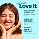 Calming Gel Cleanser 100% Natural, Hydrating + Barrier Support Formula for Normal Skin Type Face Wash - Image 3
