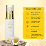 SVARASYA AVI Mineral Sunscreen SPF 50 Pa+++ | 50ml Sunscreen with Zinc Oxide & Titanium Dioxide | UVA, UVB Sun Protection | Lightweight Sun Cream for Men & Women | For Dry & Oily Skin | All Skin types - Image 3