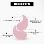 HOUSE OF BEAUTY Hydragel Eye Patches With Collagen, Peptides & Hyaluronic Acid For Dark Circles, Instant Puffiness Reduction & Hydration - (30 Pairs for both Women and Men) - 95 g - Image 6