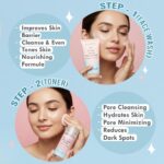 Glamveda Korean Rice Ceramide 6 Step Skincare Kit for Glowing Skin | Face Wash, Face Serum, Moisturizer Cream, Toner, Sunscreen SPF 50 PA+++, Under Eye Cream | Skincare Gift Set for Woman - Image 3