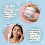 Glamveda Korean Rice Ceramide 6 Step Skincare Kit for Glowing Skin | Face Wash, Face Serum, Moisturizer Cream, Toner, Sunscreen SPF 50 PA+++, Under Eye Cream | Skincare Gift Set for Woman - Image 5