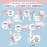 Glamveda Korean Rice Ceramide 6 Step Skincare Kit for Glowing Skin | Face Wash, Face Serum, Moisturizer Cream, Toner, Sunscreen SPF 50 PA+++, Under Eye Cream | Skincare Gift Set for Woman - Image 8