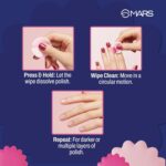 MARS Miss Wipe Out Nail Polish Remover Wipes (40 Wipes) | Acetone & Alcohol-Free | Moisturising & Nourishing Formula | Gentle & Travel-Friendly - Image 7
