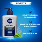 NIVEA MEN All in 1 Oil Control Face Wash | Prevents Acne | Removes excess oil and dirt | Reduces Blackheads and Whiteheads | Cooling Menthol | Unclogs & refines pores | 150ml - Image 4
