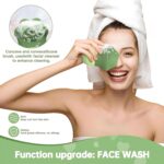 SkinSide Ice Roller for Face with Scrubber | Ice Roller for Face | For Men & Women | Ice Cube Roller for Glowing Skin & Puffy Eyes | Reusable & Unbreakable (Green) - Image 3