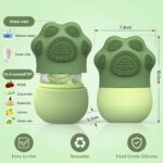 SkinSide Ice Roller for Face with Scrubber | Ice Roller for Face | For Men & Women | Ice Cube Roller for Glowing Skin & Puffy Eyes | Reusable & Unbreakable (Green) - Image 5