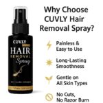 Hair Removal Cream Spray For Women And Men | Painless Body Hair Removal Spray For Chest, Back, Legs & Under Arms Hair Remover Wax For Women with Wipes (100ml) - Image 7