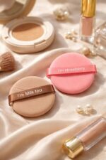 Makeup Sponge & Powder Puff Set with Foundation Brush, Beauty Blender Sponge, Mushroom Head Makeup Sponge for Foundation, Concealer & Powder, Soft Makeup Applicator Set Wet & Dry Use(pack of 5) - Image 3