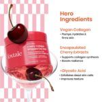 Foxtale Cherry-Collagen Whipped Clay Mask | Vegan Collagen + Glycolic Acid + PHA + Cherry Beads | Hydrates, Plumps & Firms Skin | Detoxifies Pores, Brightens & Smooths Dull, Uneven Skin | 75g - Image 3