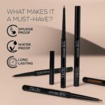 RENEE Pure Brown Kajal Pen with Sharpener |24 Hrs Stay Long Lasting Kohl Pencil |Matte Finish, Rich Color Payoff |Smudge & Water Proof with One Swipe Application Formula - 0.30gm - Image 3