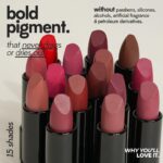 Ruby's Organics Semi-Matte Lipstick for Women All Indian Tones- Highly Pigmented, Moisturizing, Non Drying, Lightweight and Long Lasting- Lip Makeup, Synthetic Chemical Free - Ruby's Red, 3.7g - Image 6