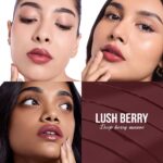 Staze Y.U.M.M.Y Lip Gloss Balm | 3-in-1 Gloss + Tint + Balm | High-Shine Glossy Finish | With SPF 15 | Non-sticky Formula with Hyaluronic Acid & Shea Butter | 02 Lush Berry | 2g - Image 4