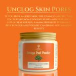 Orange Peel Powder face pack- For Boosten Collagen, Tan Removal, Oil Control, Glowing Skin, Scars Removal,Natural Skin cleanse, Antioxidants Add Glow with Vitamin C -120gm | Eco-Friendly Glass Jar - Image 4
