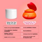 Hula Hoop Foaming 10% De-Tan Body Scrub by Foxtale | Tan Removal & Soft-Smooth Skin | 5% Glycolic Acid, Lactic Acid & Azeloglycine | For Women & Men | All Skin Types | 200g - Image 6