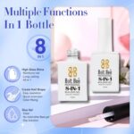 Bolt Bee 8in1 Nail Glue Gel – Builder Gel for Nail Extension, Repair, Strengthening, Apex Building, Blooming & Rhinestone Fixing – Soak Off UV/LED Gel, 15ml - Image 3