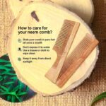Rusabl Kacchi Neem Wooden Comb (Fine & Wide Tooth), Dual Tooth Design, 100% Pure Neem Wood, No Handle, For Men & Women, Ideal for Detangling, Frizz Control & Shine, Suited for All Hair Types - Image 5