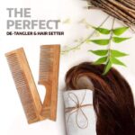 Rusabl Kacchi Neem Wooden Comb (Fine & Wide Tooth), Dual Tooth Design, 100% Pure Neem Wood, No Handle, For Men & Women, Ideal for Detangling, Frizz Control & Shine, Suited for All Hair Types - Image 8